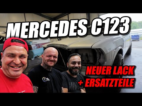 Mercedes C123 - Neuer Lack + Ersatz und Anbauteile bearbeiten.