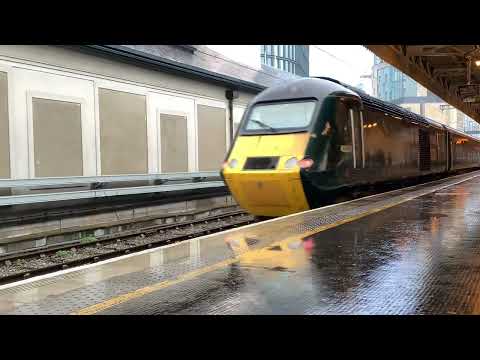 GWR HST (incl 43093 “Old Oak Common”) departs Cardiff Central- 29/01/22