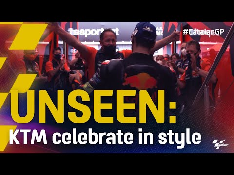 Unseen: The Pedrosa effect! KTM celebrate victory in style