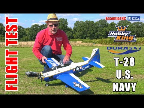 Durafly T-28 Trojan Naval Aviation Centennial Edition 1100mm (43") PNF: ESSENTIAL RC FLIGHT TEST - UChL7uuTTz_qcgDmeVg-dxiQ