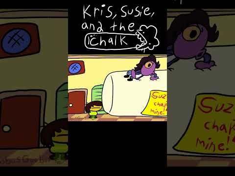 Kris, Susie, and the Chalk (Deltarune Animation) #deltarune #susie #kris #animation