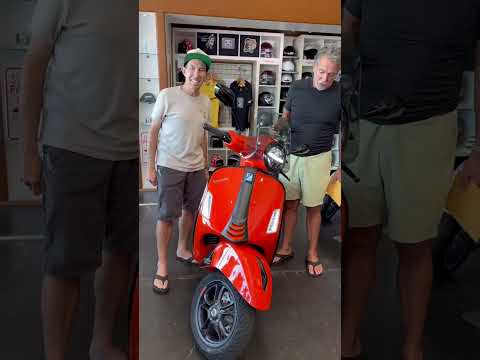 David traveled from Vegas to pickup robots serial number 0000 Vespa GTS!