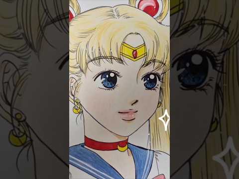 세일러문을 내 그림체로 그리기 #그림 #일러스트 #만화 #애니 #세일러문 #drawing #색연필그림 #볼펜그림