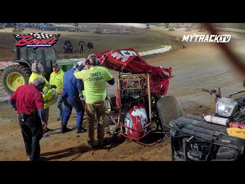 Flip #51 Matt Linder - USCS Winged Sprint - 10-22-22 Boyd's Speedway - In-Car Camera - dirt track racing video image