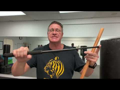 How to hit someone with a stick for self defense using this short self defense stick
