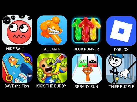 Hide Ball, Tall Man, Blob Runner, Roblox, Save the Fish, Kick the Buddy, Spranky Run, Thief Puzzle