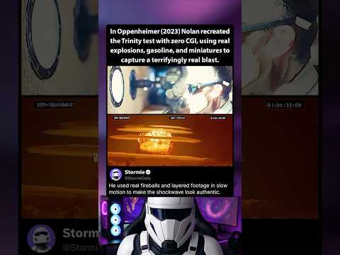 In Oppenheimer (2023) Nolan recreated the Trinity test with zero CGI