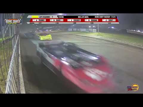 Late Model Feature | Boone County Raceway | 7-2-2021 - dirt track racing video image