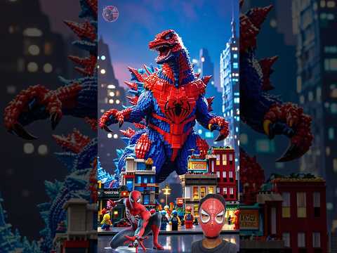 🔥 Roblox lego Spider-Man all superheroes as godzilla 🔥#lego #spiderman #shorts #roblox #godzilla