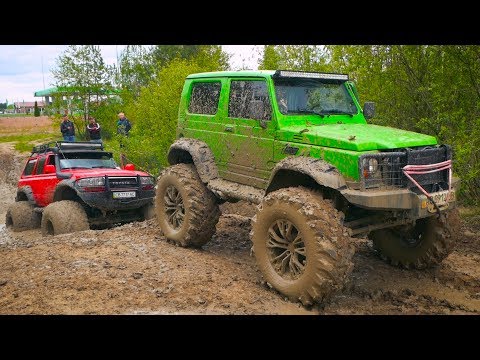 Offroad. BIGFOOT против ГЕЛИКА на 42 КОЛЁСАХ!