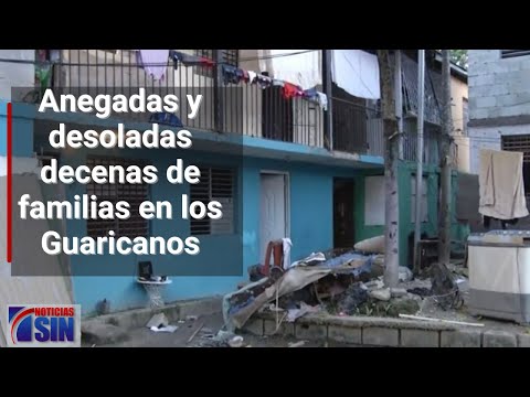 Anegadas y desoladas decenas de familias en los Guaricanos