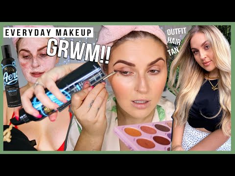 Everyday Makeup Routine ? GRWM ? Fake Tan, Hair, Makeup, Outfit & More!