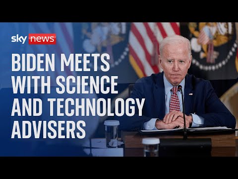 President Joe Biden meets with science and technology advisers