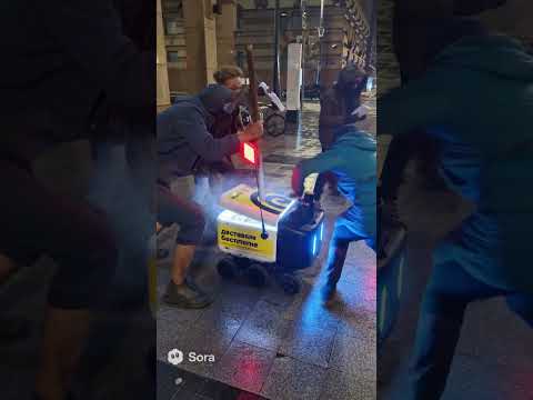 Delivery robot hunt #sora #soralife #robot #fun #funny #memes #comedy #streetfood #future #homeless