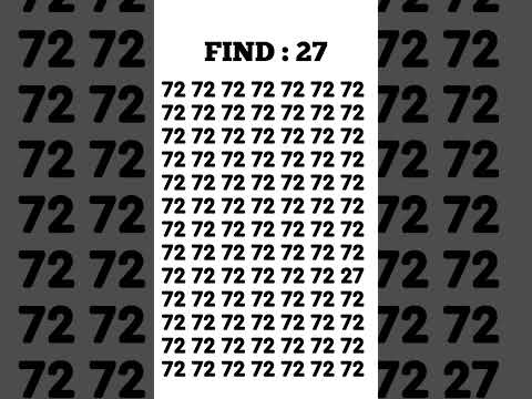Try to find this number 👉 27 within 5 second #shorts #youtubeshorts