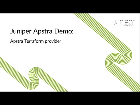 Juniper Apstra Demo: Terraform Provider for Apstra