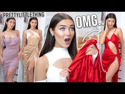 Video: TRYING ON VERY EXTRA DRESSES FROM PRETTY LITTLE THING... WTF IS THIS!?