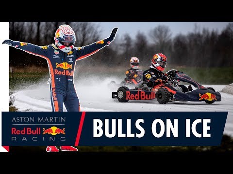 Bulls On Ice | Max Verstappen and Pierre Gasly Go Karting On Ice