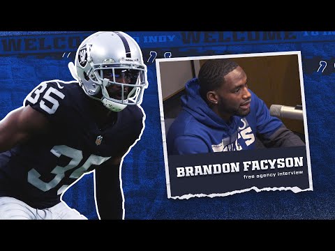 Brandon Facyson on New Opportunity in Indianapolis | Colts Free Agency video clip