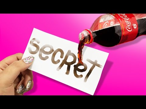 DIY COCA COLA INVISIBLE INK?! Send SECRET Messages! - UC6gqv2Naj9JiowZgHfPstmg