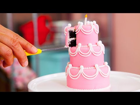 How To Make Five MINIATURE CAKES | PERFECT Beginner Fondant Cake | Yolanda Gampp | How To Cake It - UCvM1hVcRJmVWDtATYarC0KA