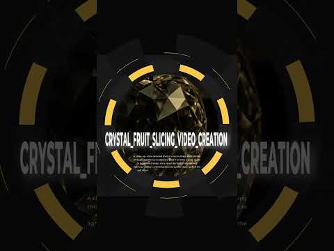 Crystal Fruit Slicing Video Creation #asmr , #satisfyingsounds , #crystalcutting  #8kasmr #glassart