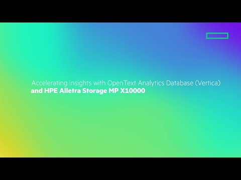 Accelerating insights with OpenText Analytics Database (Vertica) and HPE Alletra Storage MP X10000