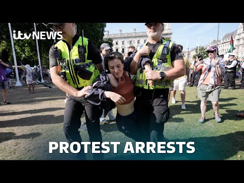 At least 365 people arrested at protest for supporting the banned group Palestine Action | ITV News