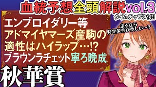 秋華賞 2025 アドマイヤマーズ産駒の最新の見解！エンブロイダリーは寧ろダートで見てみたい!? 全馬解説vol.3 #四条大学血統ゼミ🏇🧬
