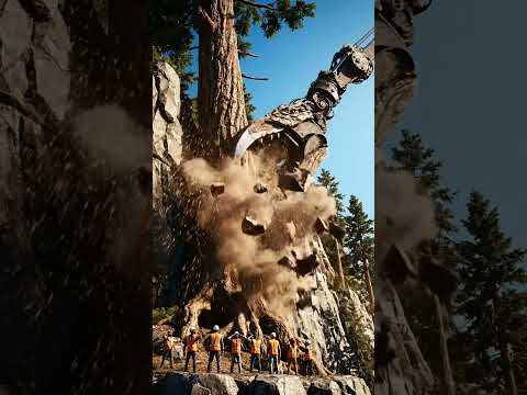 Dragon Claw Excavator Fells GIANT Tree! 🌳😱