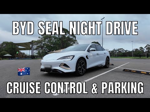 BYD Seal Night Drive Intelligent Cruise Control Test Parking Sensors
