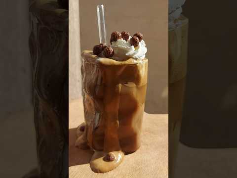 coffeeiced and 🥛 icedcoffee delicious 😋 #asmr #coffee #ジブリ #chocolate #hotcoffee #icedcoffee