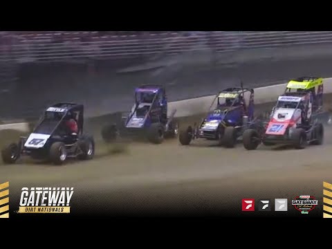 Midget Feature | Night 2 | Castrol Gateway Dirt Nationals - dirt track racing video image