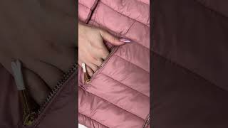 Jaqueta Feminina Puffer Nylon Gola Alta