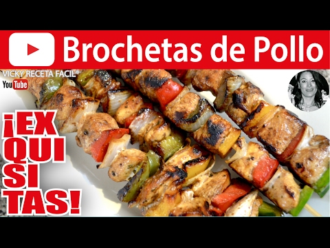 CÓMO HACER BROCHETAS DE POLLO | Chicken Skewers Vicky Receta Facil - UCewhO42h_TIKZdntpI-v39g