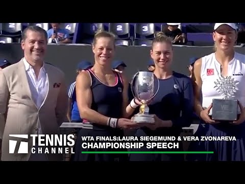 Laura Siegemund & Vera Zvonareva Triumph In Cancún; WTA Finals Champions Speech