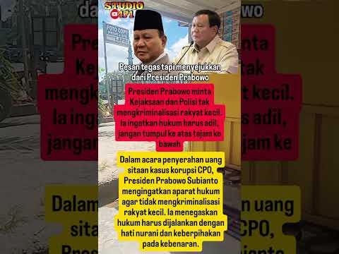 Prabowo Ingatkan Hukum Harus Pakai Hati#prabowo #penegakhukum #kejagung