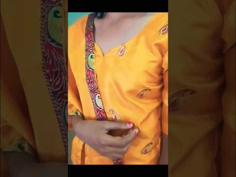 जुन्या साडीपासुन सिवलेला सुंदर असा #dress #stitching #trending #stitchboutique