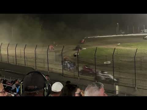 Feature Race for Wingless Sprints (race to the checkered, part 3-3) 6-15-2024 at Wilmot Raceway - dirt track racing video image
