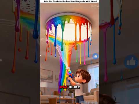 🌈 Making a Rainbow Lamp Gone Wrong! #shorts #funny