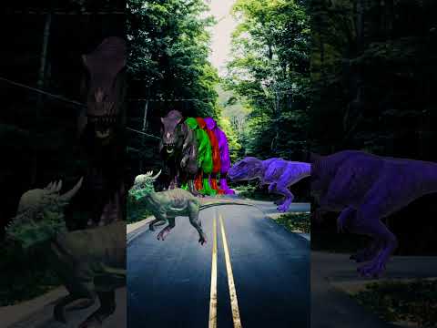 Big dinosaur Chase and chasing part-330#dinosaurride #dinosaur #dinomonster #trex #vfxshorts
