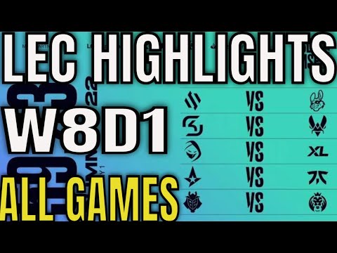 LEC Highlights ALL GAMES W8D1 Summer 2022 | Week 8 Day 1