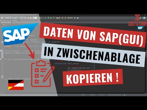 Kopieren von Daten aus SAP(GUI) in die Zwischenablage mit ABAP [deutsch]