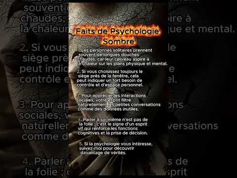 Faits de Psychologie Sombre : Comment Votre Esprit Fonctionne en Secret 🧠💀 | Vérités Choc