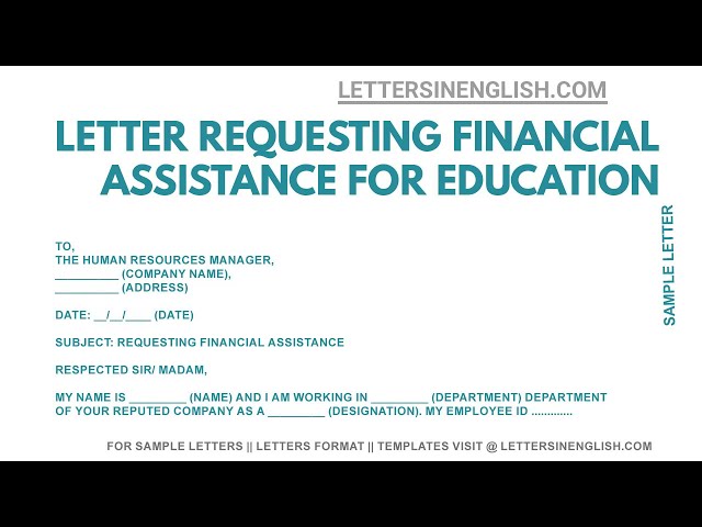 How to Write a Letter Asking for Medical Financial Assistance