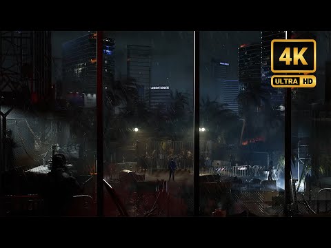 Zombie Apocalypse Rain Sounds 🧟 4K Halloween Shelter Ambience for Sleep