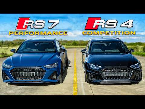Audi RS4 vs RS7: Epic Drag Race Showdown on carwow