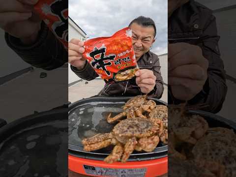 Chestnut crab ramen! #food #asmr #fyp #shorts