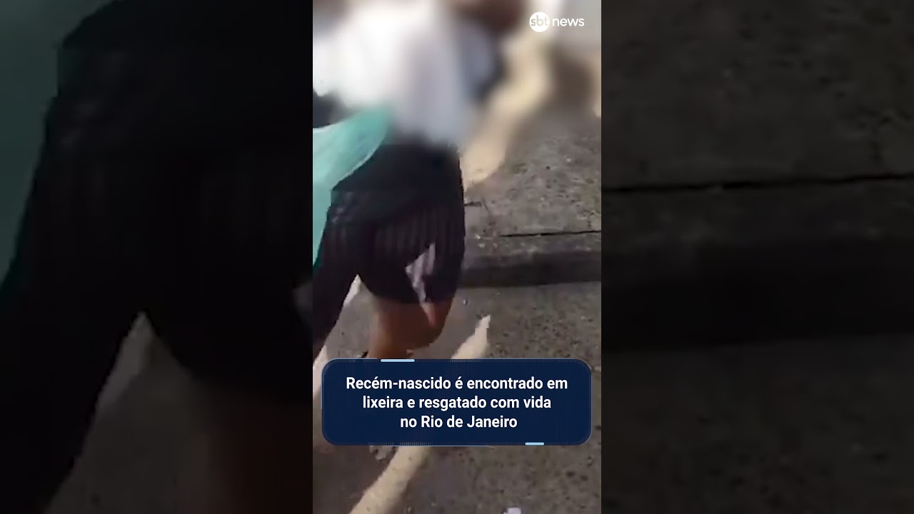 Recém-nascido é encontrado em lixeira e resgatado com vida no Rio de Janeiro