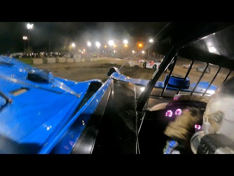 ONBOARD: Tanner English World of Outlaws CASE Late Models Davenport Speedway August 27, 2022 - dirt track racing video image